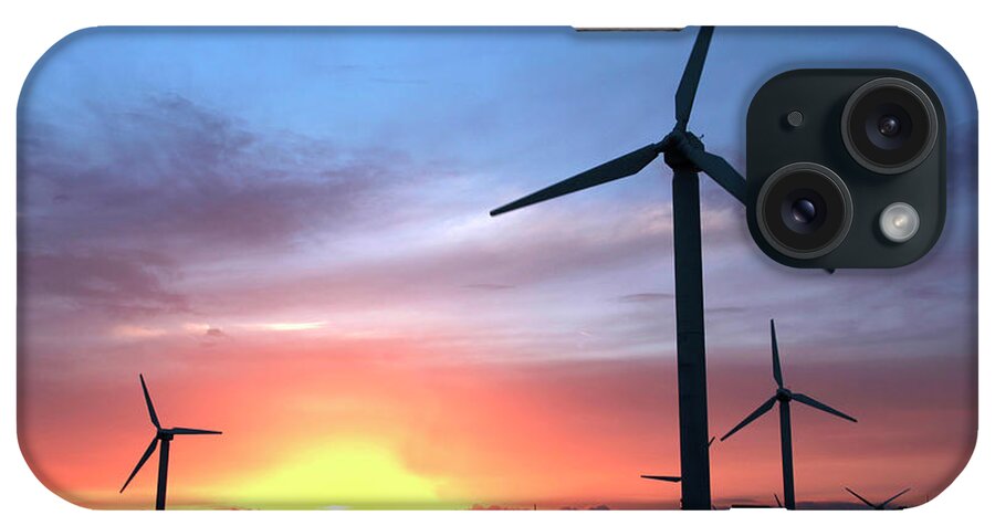 Wind Turbines On Bodmin Moor iPhone Case featuring the photograph 802-39 by Robert Harding Picture Library