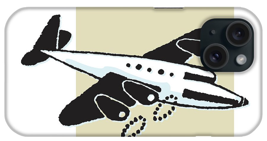 Air Travel iPhone Case featuring the drawing Airplane #85 by CSA Images