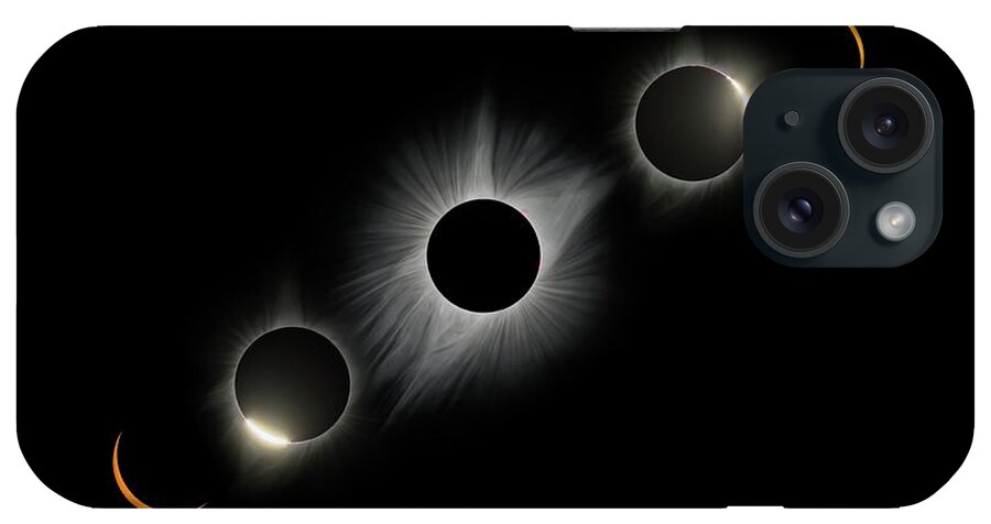 1st Contact iPhone Case featuring the photograph Total Solar Eclipse #9 by Juan Carlos Casado (starryearth.com)/science Photo Library