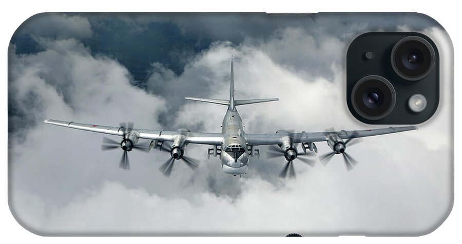 Horizontal iPhone Case featuring the photograph Tu-95ms Strategic Bomber Of The Russian #9 by Artyom Anikeev