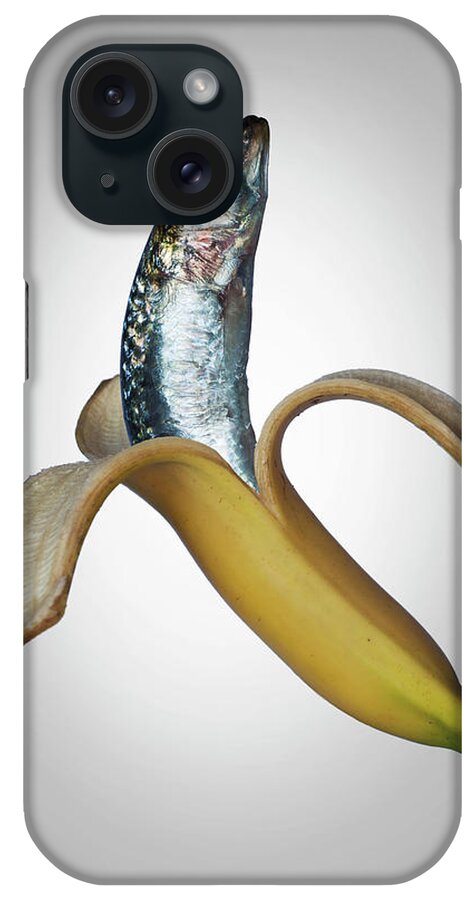 Confusion iPhone Case featuring the photograph A Fish In A Banana by Buena Vista Images