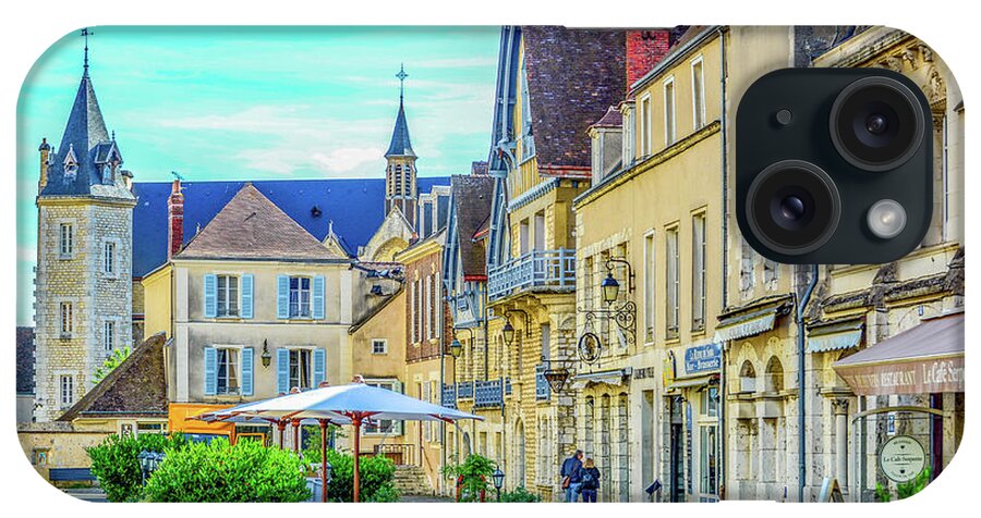 Cafes iPhone Case featuring the photograph A Glimpse of Charming Chartres, France by Marcy Wielfaert
