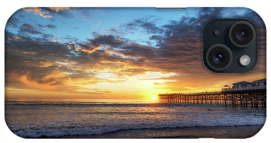 A Mission Beach Sunset iPhone Case featuring the photograph A Mission Beach Sunset by Joseph S Giacalone