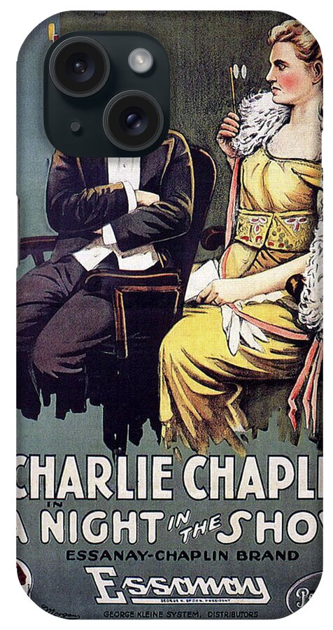 Charlie Chaplin iPhone Case featuring the painting A Night in the Show by Charlie Chaplin