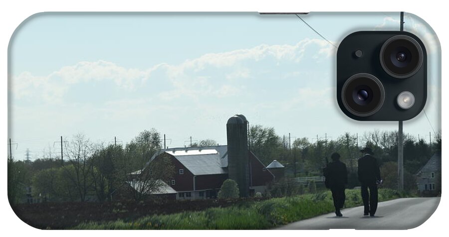 Amish iPhone Case featuring the photograph A Spring Walk by Christine Clark