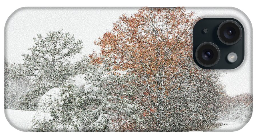 Nature iPhone Case featuring the photograph A Taste of Winter by Mariarosa Rockefeller