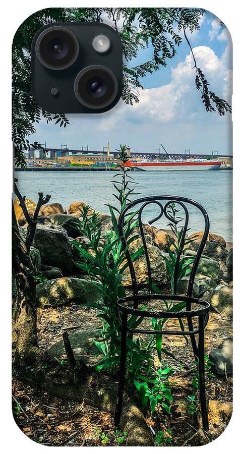 East River iPhone Case featuring the photograph Abandoned Chair by Cate Franklyn
