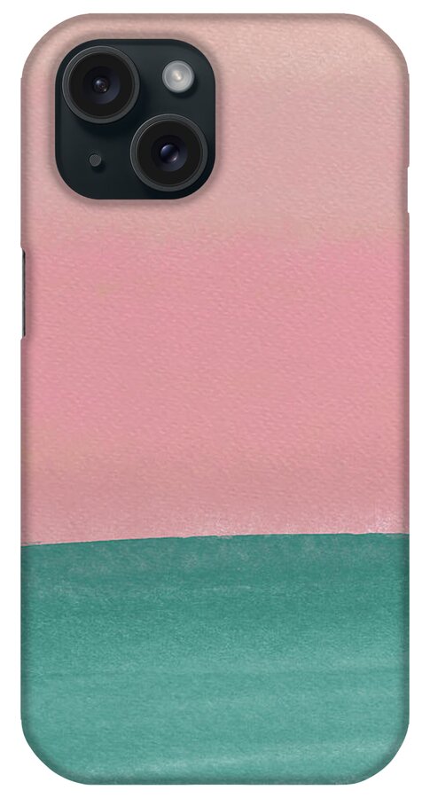 Landscape iPhone Case featuring the painting Abstract Blush Pink Watercolor by Naxart Studio