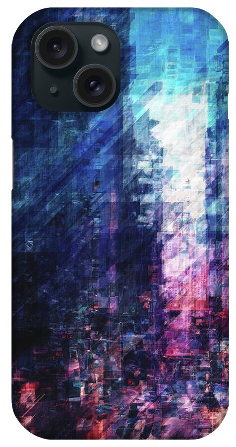 City iPhone Case featuring the digital art Abstract City Streets by Phil Perkins