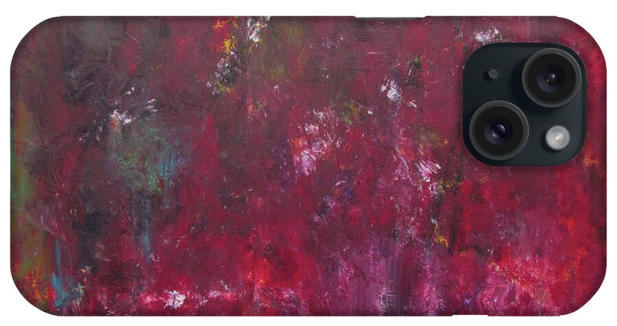 Rust Red iPhone Case featuring the painting Abstract Painting Rust Red by Patricia Piotrak