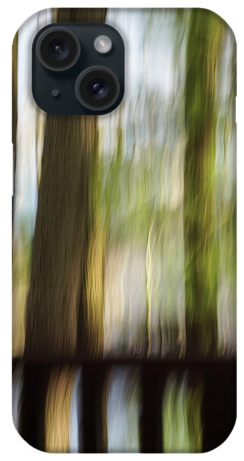Blurry Trees iPhone Case featuring the photograph Abstract Trees by Tana Reiff
