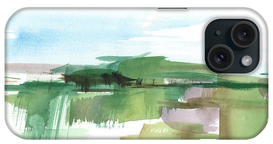 Abstract iPhone Case featuring the painting Abstract Wetland IIi by Ethan Harper