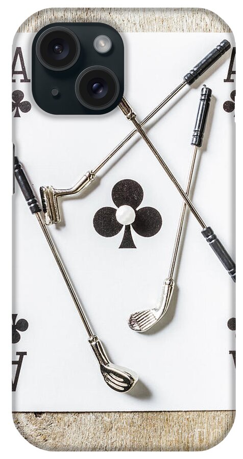 Golfing iPhone Case featuring the photograph Ace of clubs by Jorgo Photography