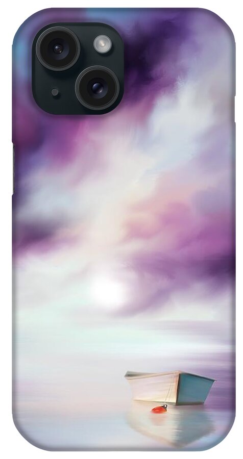 Adrift On Purple Waters iPhone Case featuring the painting Adrift on Purple Waters by Mark Taylor