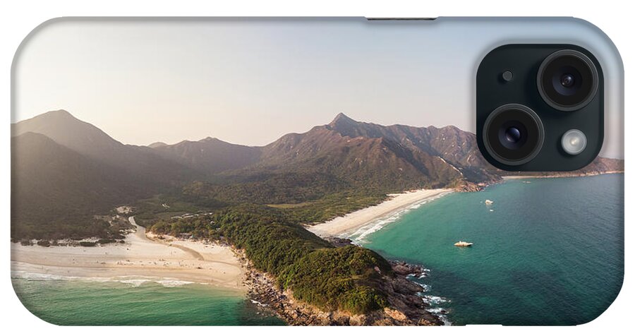 Ham Tin iPhone Case featuring the photograph Aerial panorama of Sai Kung area in Hong Kong by Didier Marti