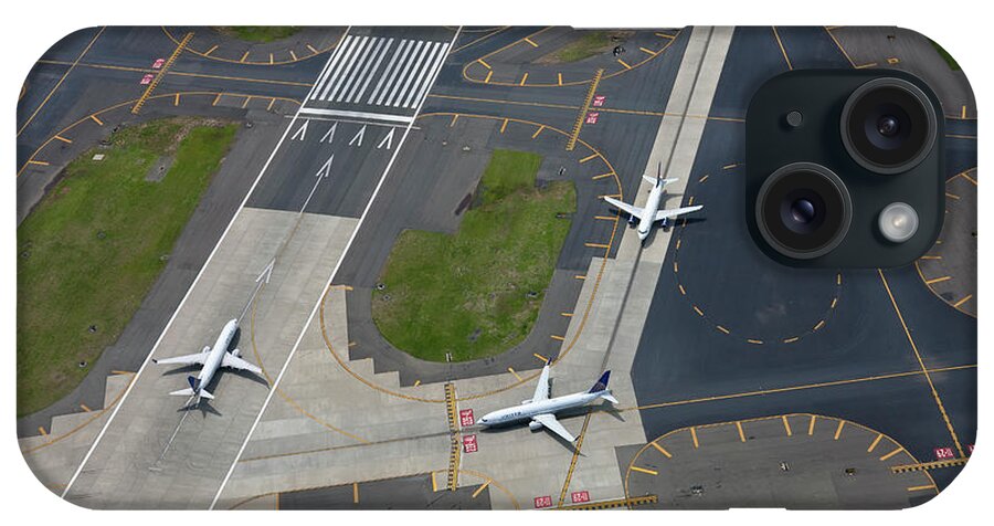 Outdoors iPhone Case featuring the photograph Aerial View Of Newark International by Peter Adams