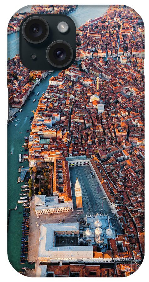 Venice iPhone Case featuring the photograph Aerial view of St Mark square, Venice, Italy by Matteo Colombo