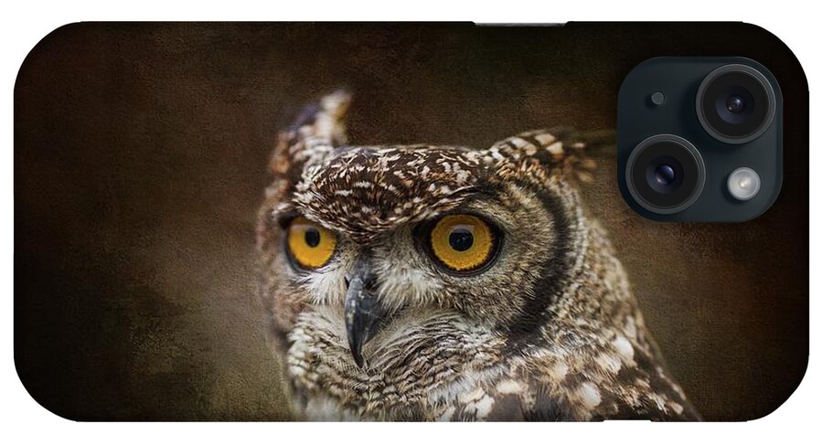 African Spotted Eagle Owl iPhone Case featuring the photograph African Spotted Eagle Owl by Eva Lechner