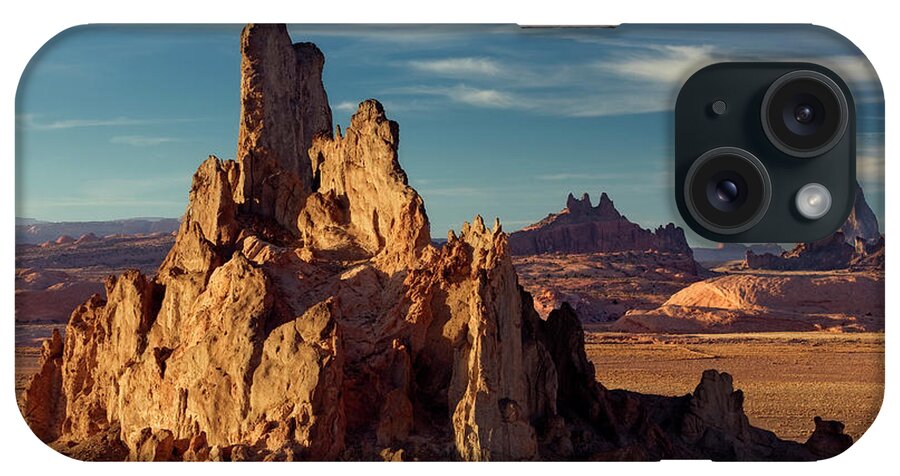 Sandstone iPhone Case featuring the painting Agathia Peak Rock 12-10 5155 by Mike Jones Photo