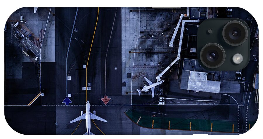 Outdoors iPhone Case featuring the photograph Airliners At Gates And Control Tower At by Michael H