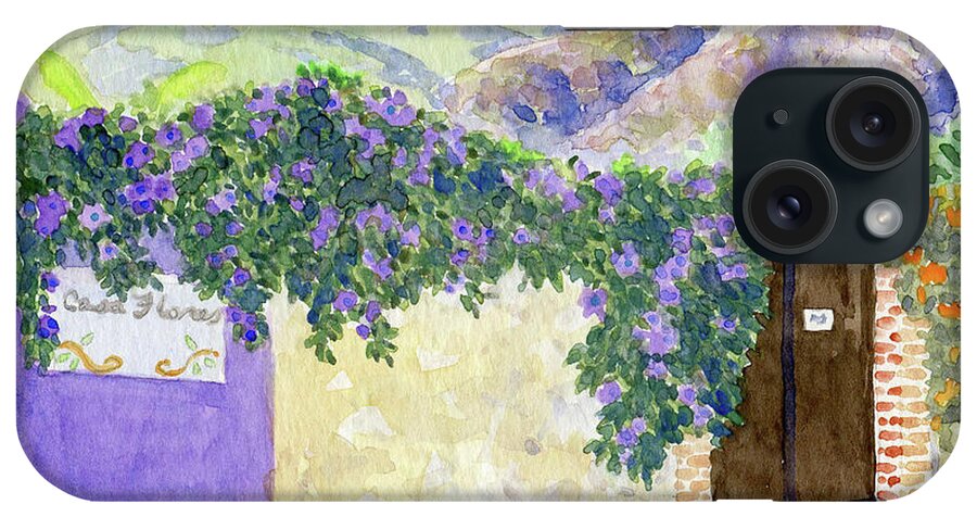 Ajijic iPhone Case featuring the painting Ajijic Casa Flores by Anne Marie Brown