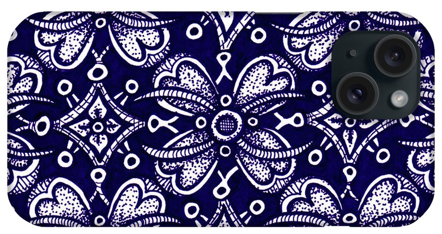 Boho iPhone Case featuring the drawing Alien Bloom 9 by Amy E Fraser