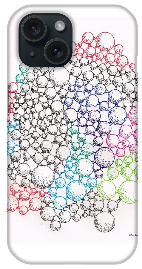 Dna iPhone Case featuring the drawing Alien DNA by Dan Twyman