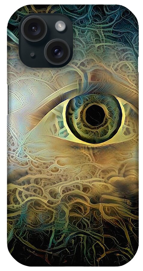 Matter iPhone Case featuring the digital art All seeing eye by Bruce Rolff
