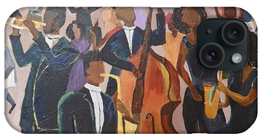 All That Jazz iPhone Case featuring the painting All That Jazz by Jennylynd James