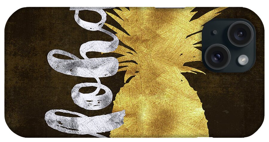 Aloha Silver & Gold Ii iPhone Case featuring the digital art Aloha Silver & Gold II by Tina Lavoie