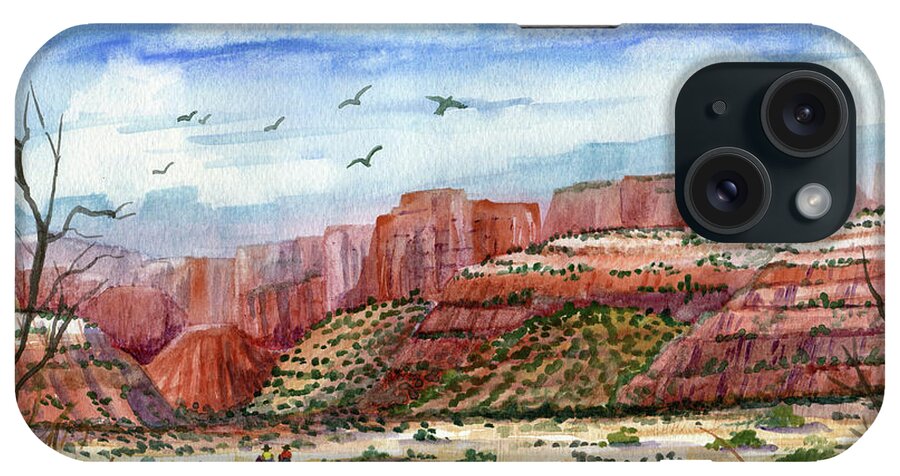 Landscape iPhone Case featuring the painting Along The New Mexico Trail by Marilyn Smith