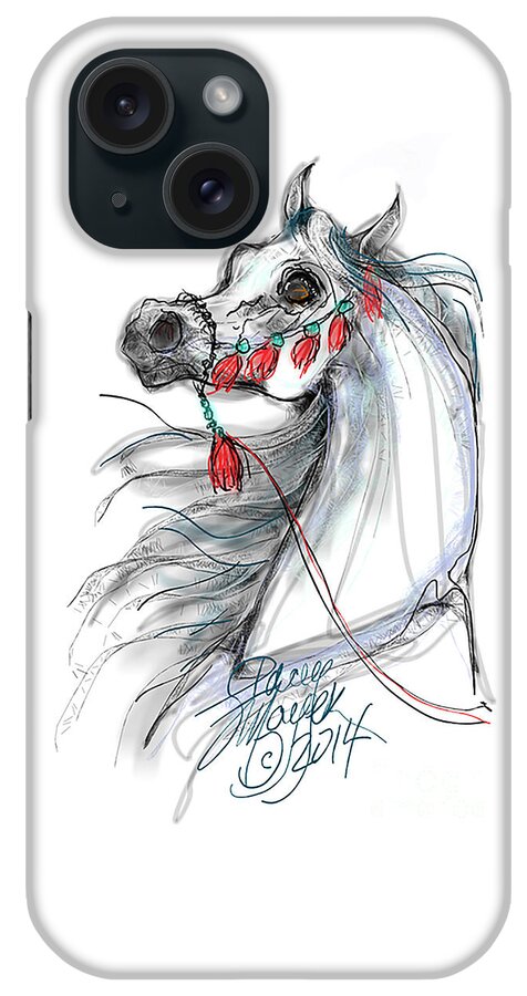 Arabian Mare iPhone Case featuring the digital art Always Equestrian by Stacey Mayer