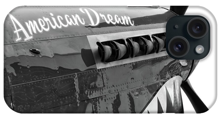 P40 iPhone Case featuring the photograph American Dream in Black and White by Chris Buff