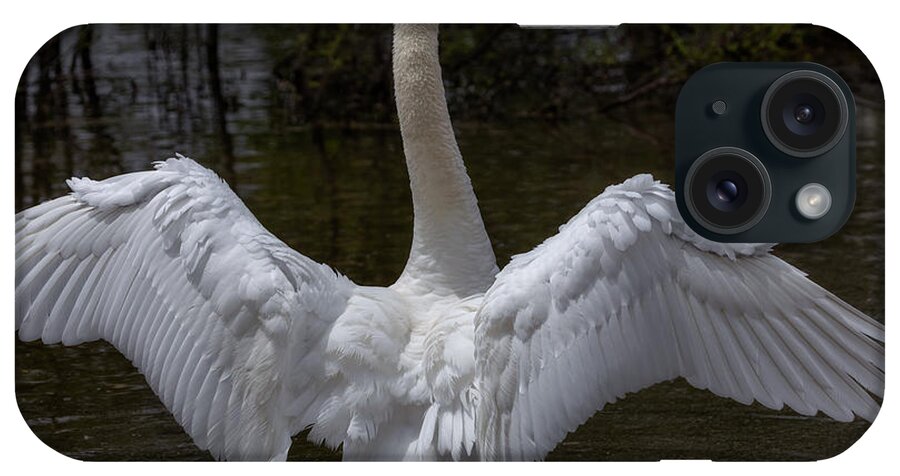 Photography iPhone Case featuring the photograph Angel Wings or Simply Swan by Alma Danison