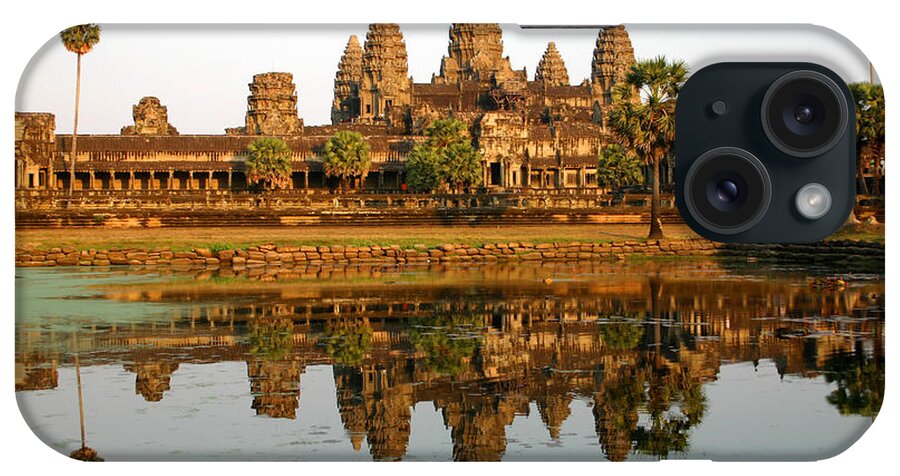 Art iPhone Case featuring the photograph Angkor Wat Reflection by Molloykeith