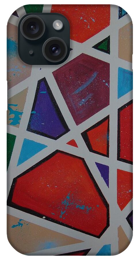 Geometry iPhone Case featuring the painting Angles of Life by Antonio Moore