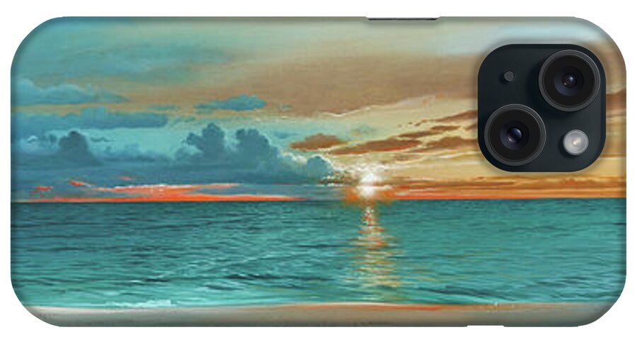 Anna Maria Island Beach iPhone Case featuring the painting Anna Maria Island Beach by Mike Brown