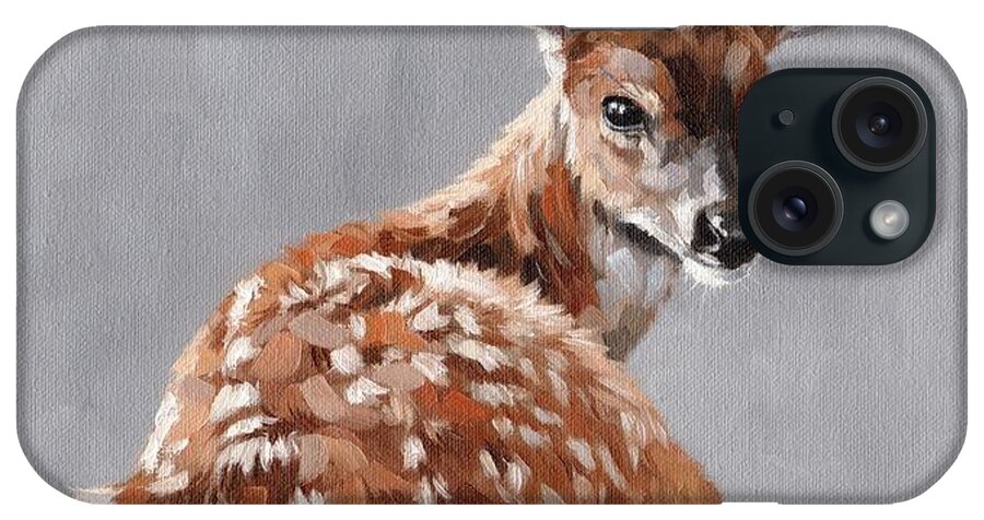 Fawn iPhone Case featuring the painting Annabelle by Rachel Stribbling