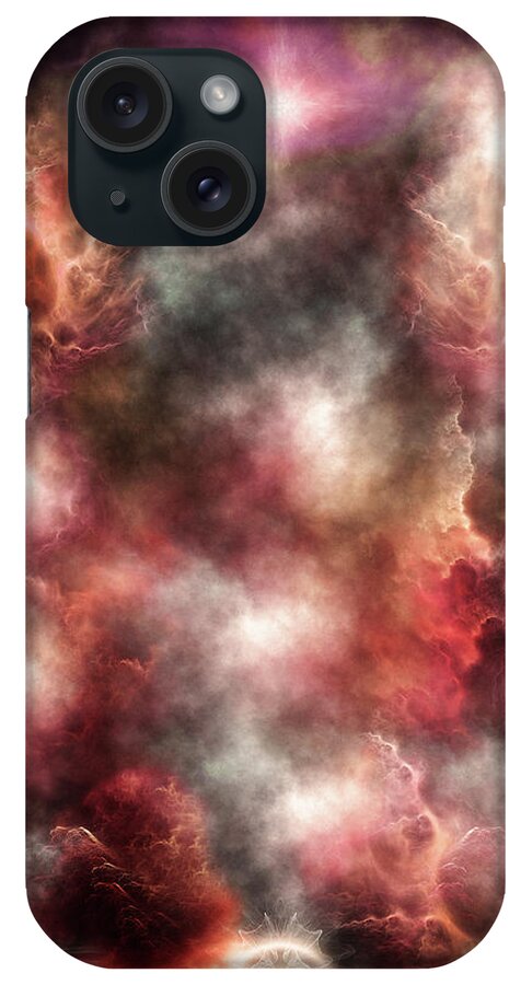 Nebula iPhone Case featuring the digital art Anomalous Nebula by Rolando Burbon
