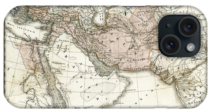 Arabia iPhone Case featuring the digital art Antique Map Of Alexander The Greats by Duncan1890