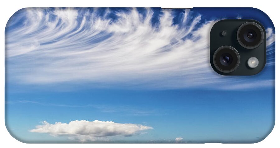 Cloud iPhone Case featuring the photograph Aotearoa - the long white cloud, New Zealand by Lyl Dil Creations