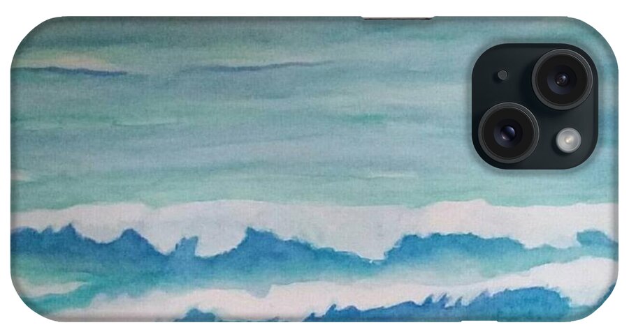 Emerald Coast iPhone Case featuring the painting Aqua Waves by Ann Frederick
