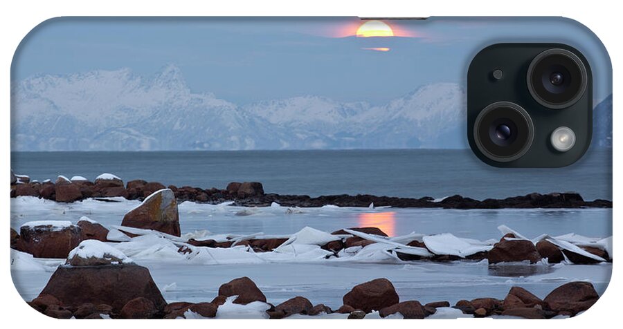 Tromso iPhone Case featuring the photograph Arctic Moonset by Antonyspencer