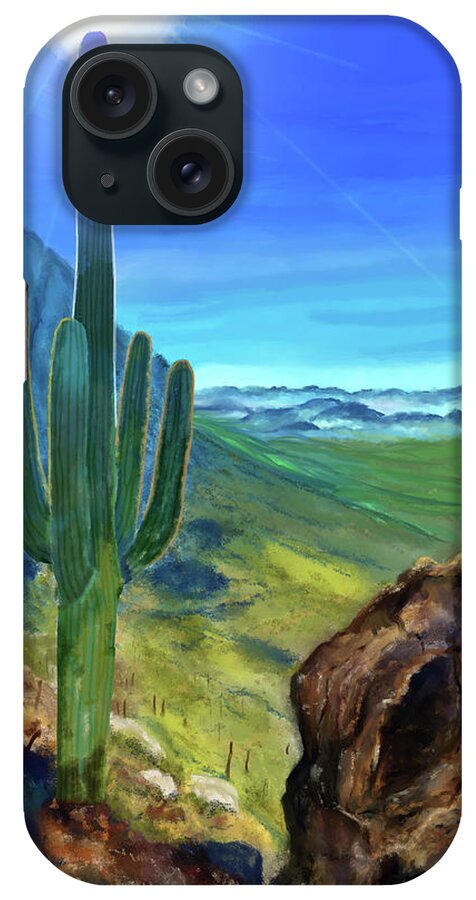 Arizona iPhone Case featuring the digital art Arizona Heat by Susan Kinney