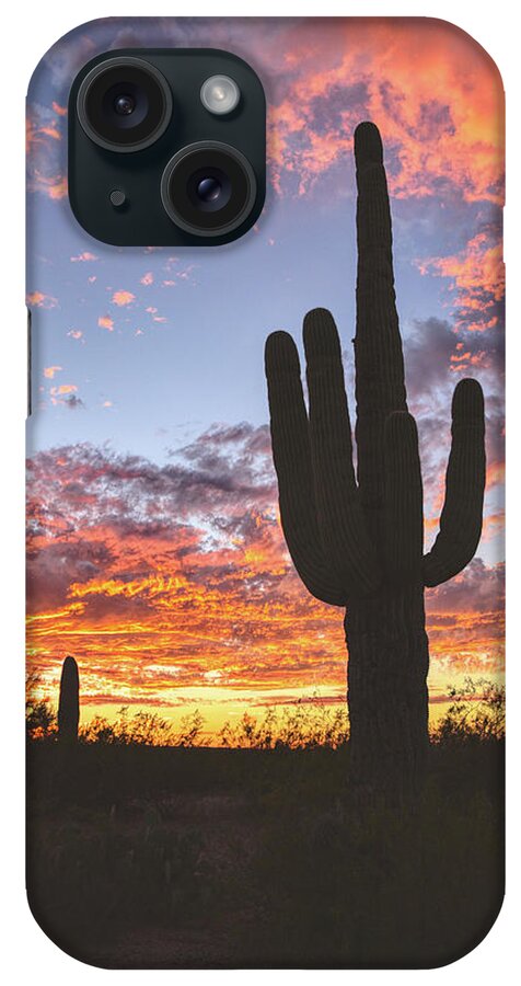 Saguaro Cactus iPhone Case featuring the photograph Arizona skies by Chance Kafka