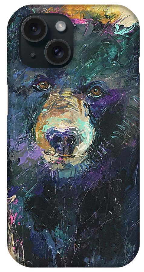 Art Bear iPhone Case featuring the painting Art Bear by Richard Wallich