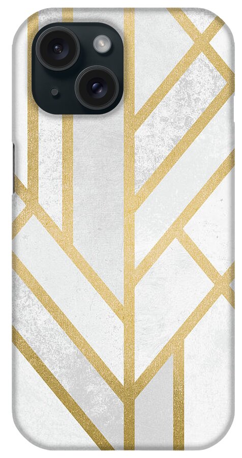 Art Deco iPhone Case featuring the digital art Art Deco Gold by Elisabeth Fredriksson
