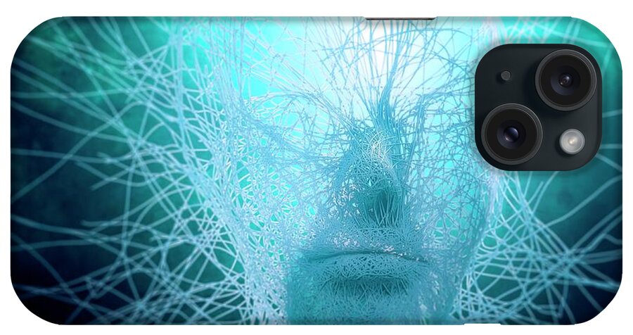 Concepts & Topics iPhone Case featuring the digital art Artificial Intelligence, Conceptual by Andrzej Wojcicki