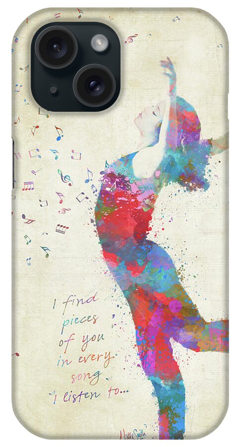 Music iPhone Case featuring the digital art Beloved Deanna radiating love and light by Nikki Marie Smith