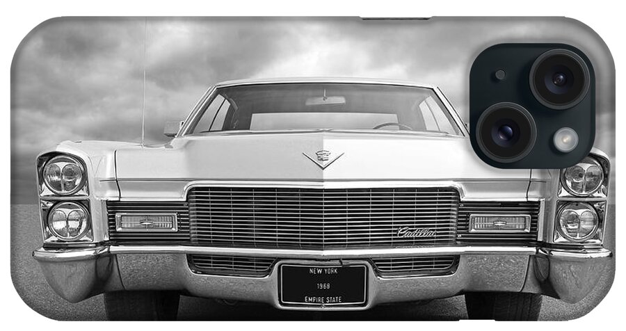 Cadillac iPhone Case featuring the photograph 1968 Cadillac Front by Gill Billington